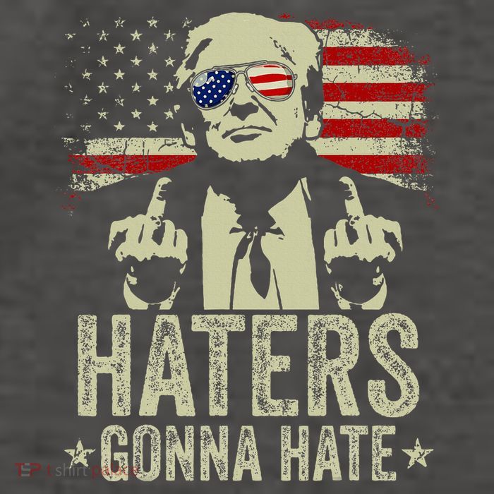 Funny Haters Gonna Hate President Donald Trump Middle Finger Vector Backpack