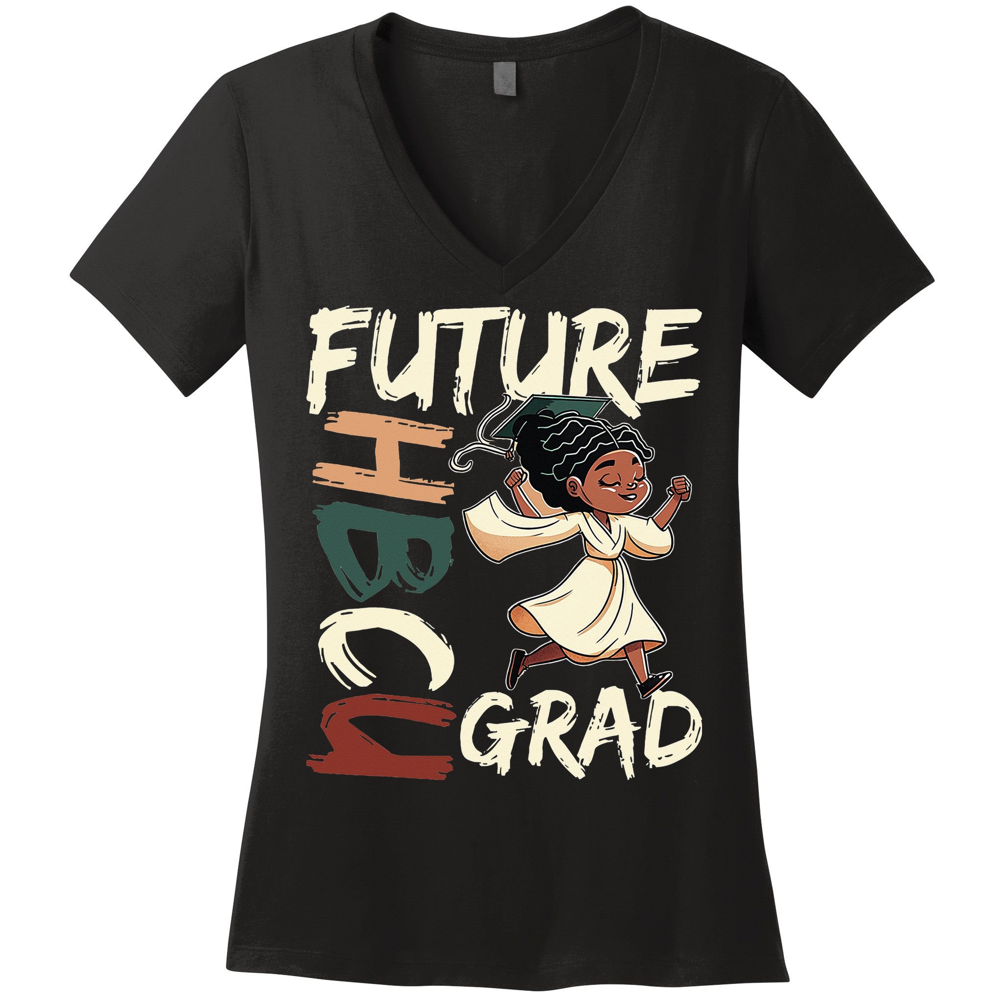 Future HBCU Grad History Black College  Women's V-Neck T-Shirt
