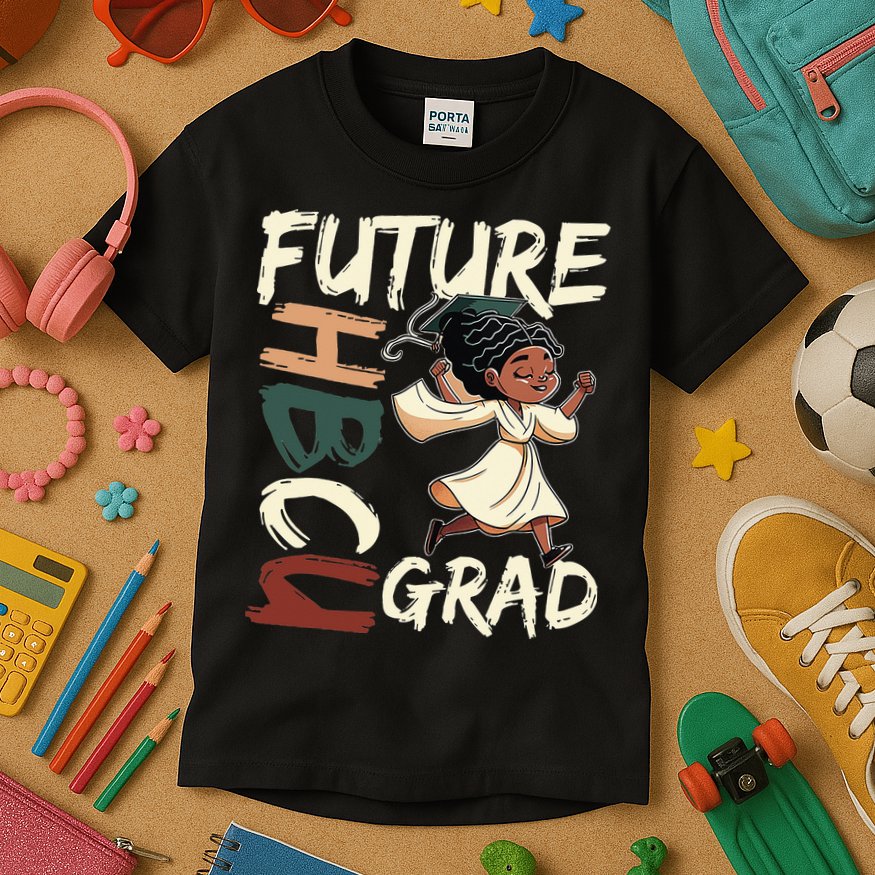 Future HBCU Grad History Black College  Kids T-Shirt