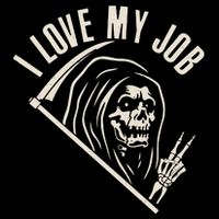Funny Halloween Grim Reaper I Love My Job Baby Bodysuit