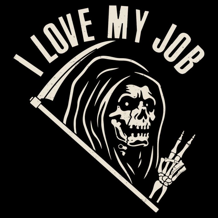 Funny Halloween Grim Reaper I Love My Job Baby Bodysuit
