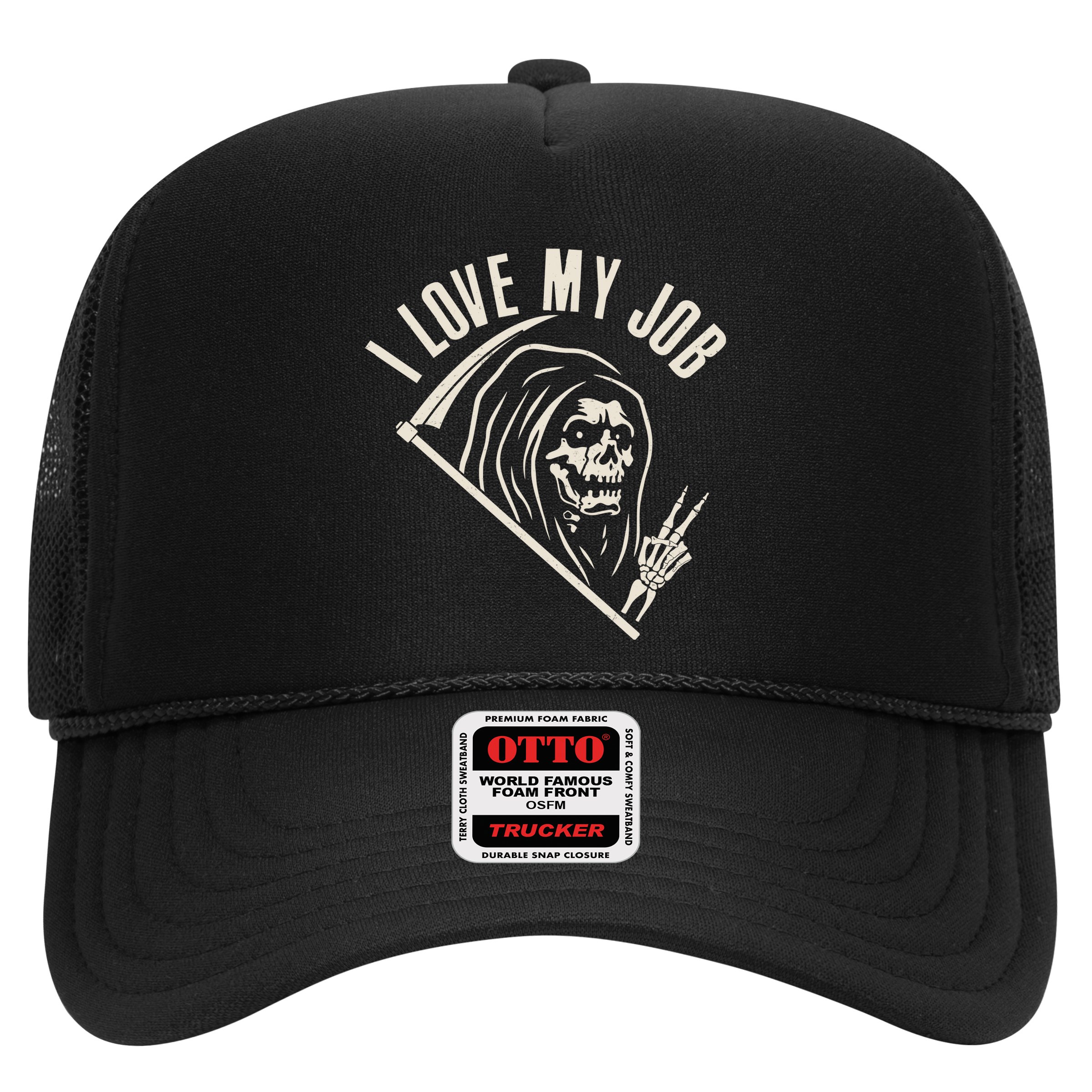 Funny Halloween Grim Reaper I Love My Job Hat