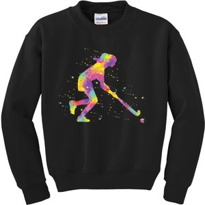 Field Hockey Girl Kids Sweatshirt