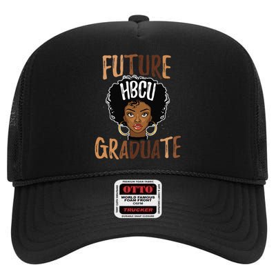 Future HBCU Grad History Black College  Melanin High Crown Mesh Back Trucker Hat