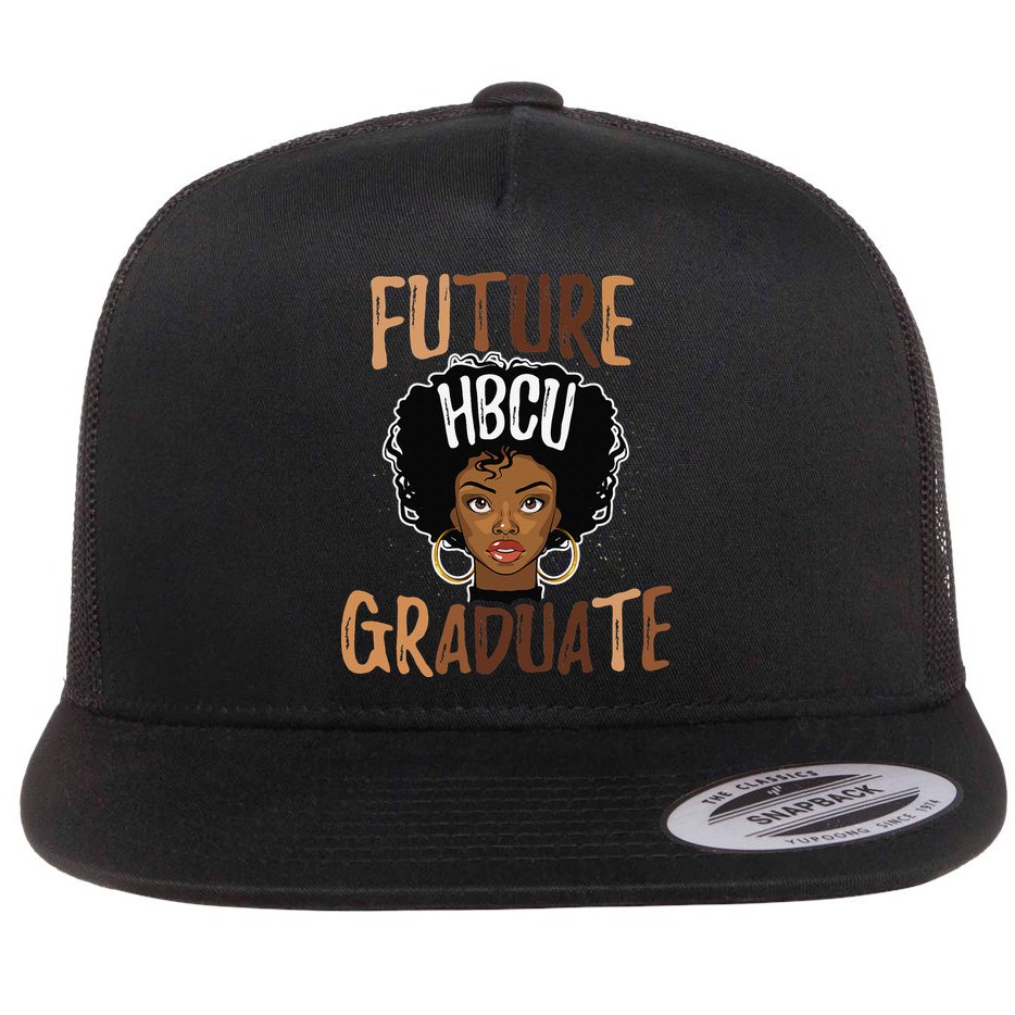 Future HBCU Grad History Black College  Melanin Flat Bill Trucker Hat