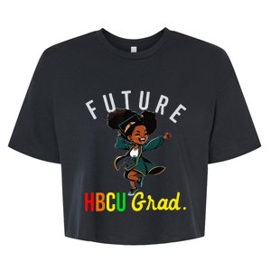 Future HBCU Grad Graduate Afro Black College Graduation Bella+Canvas Jersey Crop Tee