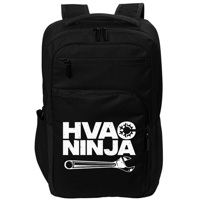 Funny HVAC Gift For Cool Technician Air Condition Lover Impact Tech Backpack