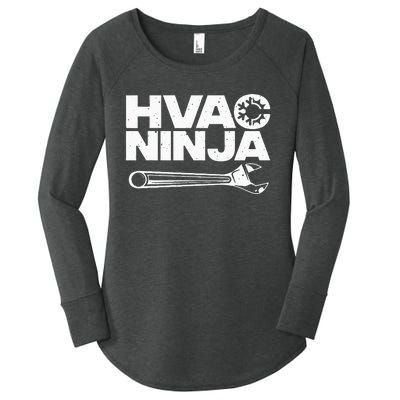 Funny HVAC Gift For Cool Technician Air Condition Lover Women's Perfect Tri Tunic Long Sleeve Shirt