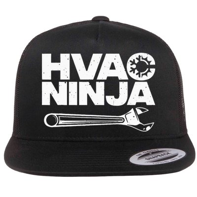 Funny HVAC Gift For Cool Technician Air Condition Lover Flat Bill Trucker Hat