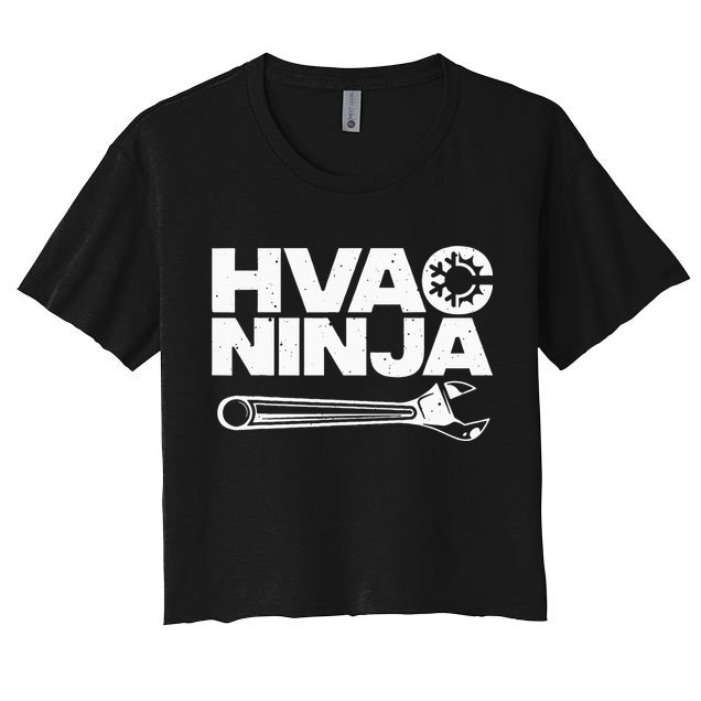 Funny HVAC Gift For Cool Technician Air Condition Lover Crop Top