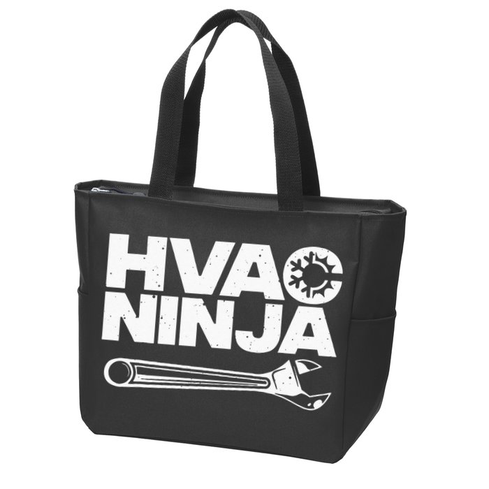 Funny HVAC Gift For Cool Technician Air Condition Lover Zip Tote Bag