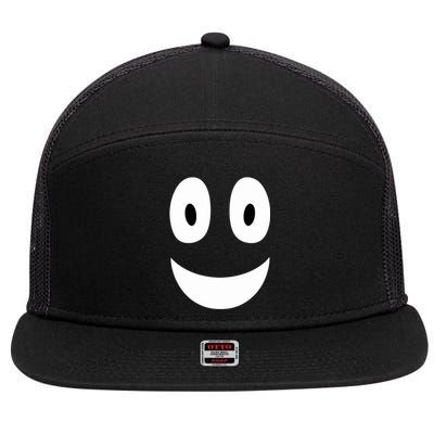 Funny Halloween Ghost Face Retro Spooky 7 Panel Mesh Trucker Snapback Hat