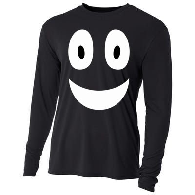 Funny Halloween Ghost Face Retro Spooky Cooling Performance Long Sleeve Crew