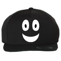 Funny Halloween Ghost Face Retro Spooky Wool Snapback Cap