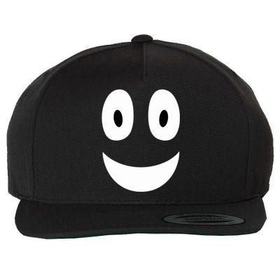 Funny Halloween Ghost Face Retro Spooky Wool Snapback Cap