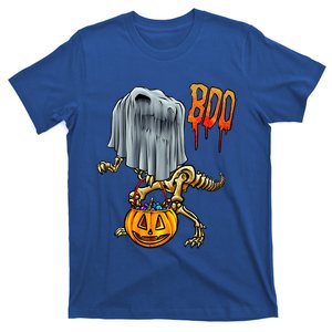 Funny Halloween Ghost Skeleton Dinosaur T Rex Cool Gift T-Shirt