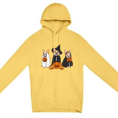 Funny Halloween Ghost Dog Pumpkin Spooky Season Premium Pullover Hoodie