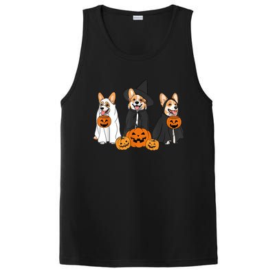 Funny Halloween Ghost Dog Pumpkin Spooky Season PosiCharge Competitor Tank