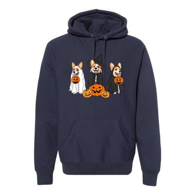 Funny Halloween Ghost Dog Pumpkin Spooky Season Premium Hoodie