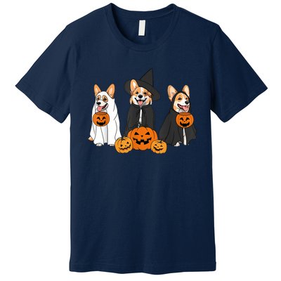 Funny Halloween Ghost Dog Pumpkin Spooky Season Premium T-Shirt