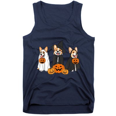 Funny Halloween Ghost Dog Pumpkin Spooky Season Tank Top