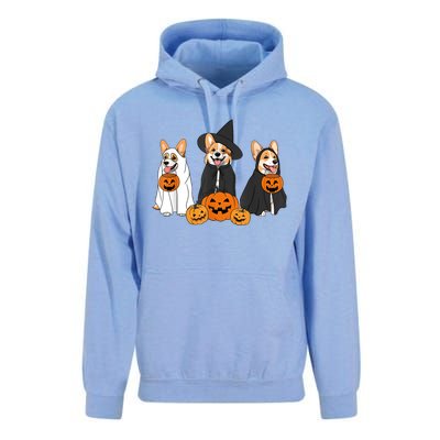 Funny Halloween Ghost Dog Pumpkin Spooky Season Unisex Surf Hoodie