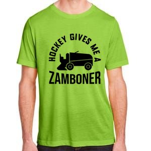 Funny Hockey Gives Me A Zamboner Hockey Lover Gift Adult ChromaSoft Performance T-Shirt