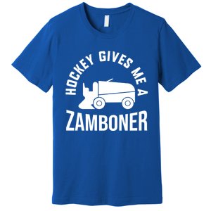 Funny Hockey Gives Me A Zamboner Hockey Lover Gift Premium T-Shirt