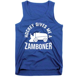 Funny Hockey Gives Me A Zamboner Hockey Lover Gift Tank Top