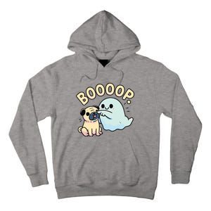 Funny Halloween Ghost Pug Boop Silly Puppy Dog Humor Tall Hoodie