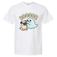 Funny Halloween Ghost Pug Boop Silly Puppy Dog Humor Garment-Dyed Heavyweight T-Shirt