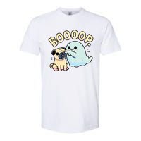 Funny Halloween Ghost Pug Boop Silly Puppy Dog Humor Softstyle CVC T-Shirt