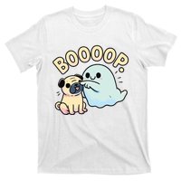 Funny Halloween Ghost Pug Boop Silly Puppy Dog Humor T-Shirt