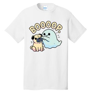 Funny Halloween Ghost Pug Boop Silly Puppy Dog Humor Tall T-Shirt