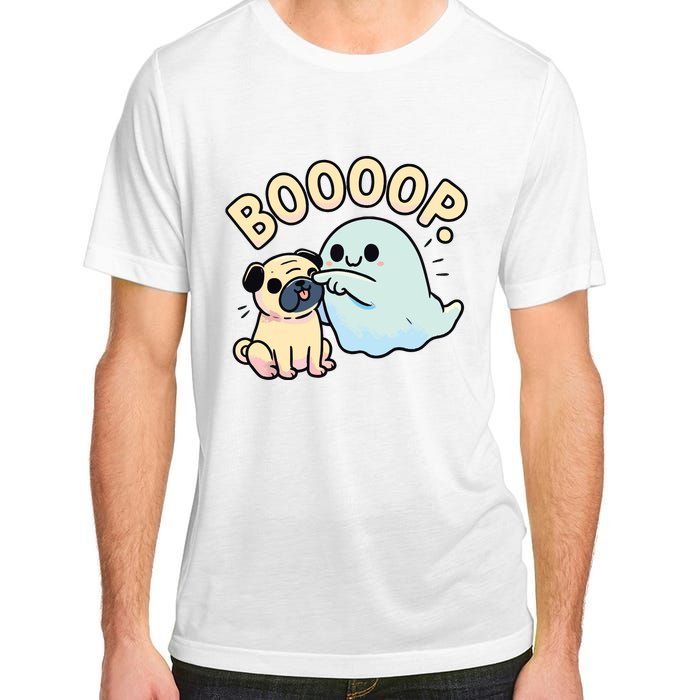 Funny Halloween Ghost Pug Boop Silly Puppy Dog Humor Adult ChromaSoft Performance T-Shirt