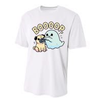 Funny Halloween Ghost Pug Boop Silly Puppy Dog Humor Performance Sprint T-Shirt