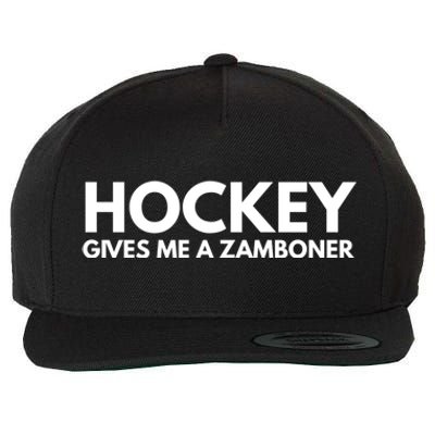 Funny Hockey Gives Me A Zamboner Gift Wool Snapback Cap