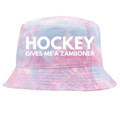 Funny Hockey Gives Me A Zamboner Gift Tie-Dyed Bucket Hat