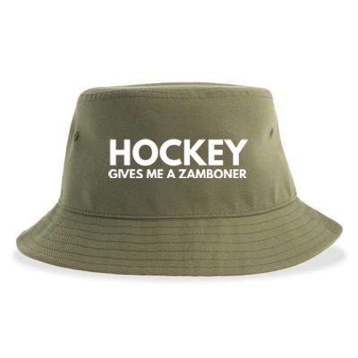 Funny Hockey Gives Me A Zamboner Gift Sustainable Bucket Hat