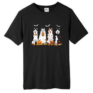 Funny Husky Ghost Dogs Halloween Husky Dog Mom Husky Lover Tall Fusion ChromaSoft Performance T-Shirt