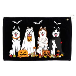 Funny Husky Ghost Dogs Halloween Husky Dog Mom Husky Lover Grommeted Golf Towel