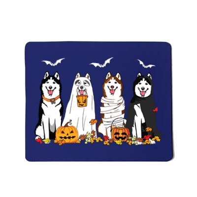 Funny Husky Ghost Dogs Halloween Husky Dog Mom Husky Lover Mousepad