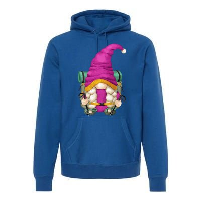 Funny Hiking Gnome For Camping Grandma And Hiker Mom Gift Premium Hoodie