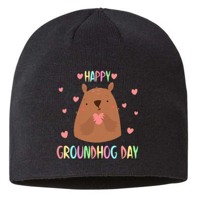 Funny Happy Groundhog Day 2024 Sustainable Beanie