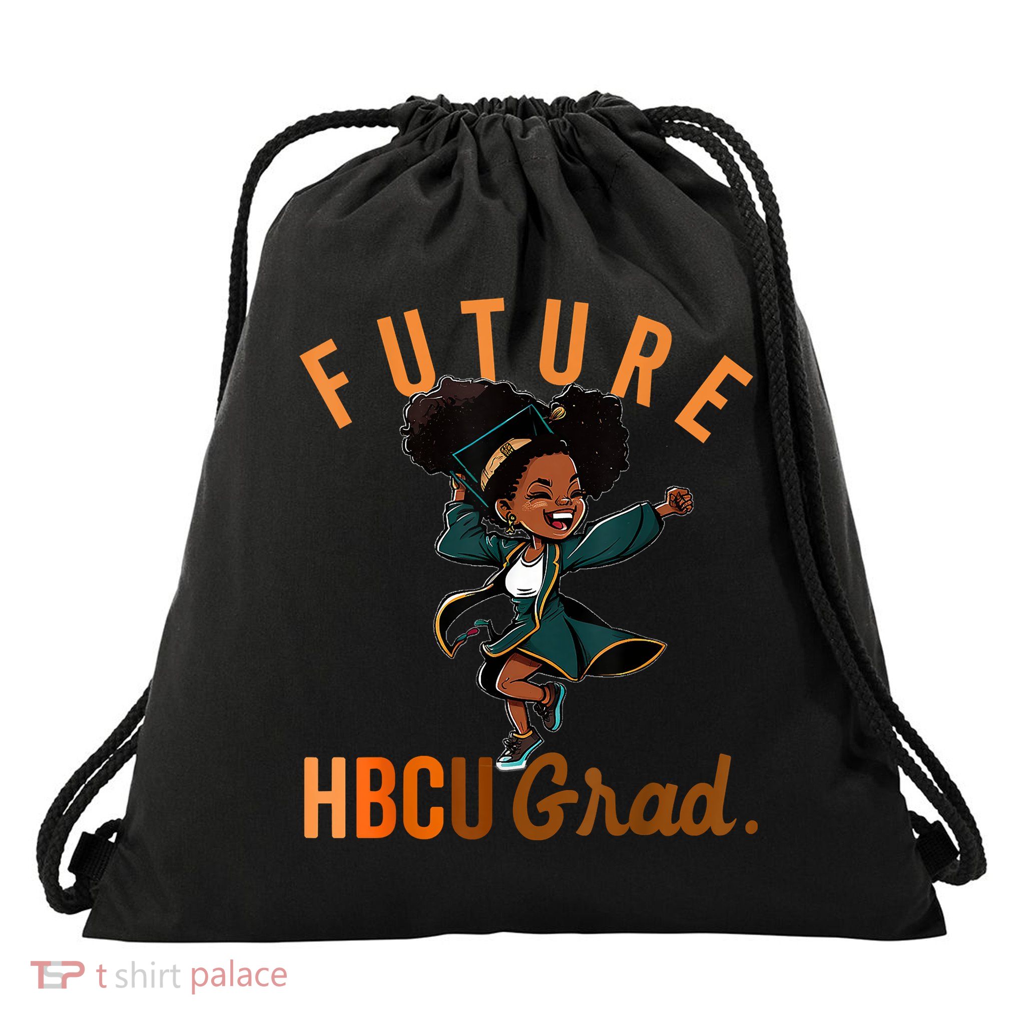 Future HBCU Grad History Black College Drawstring Bag