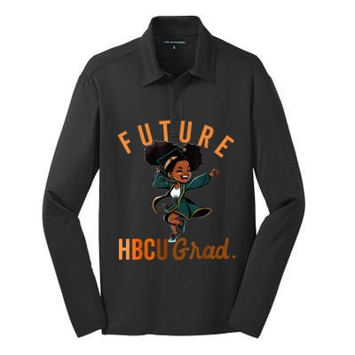 Future HBCU Grad History Black College Silk Touch Performance Long Sleeve Polo