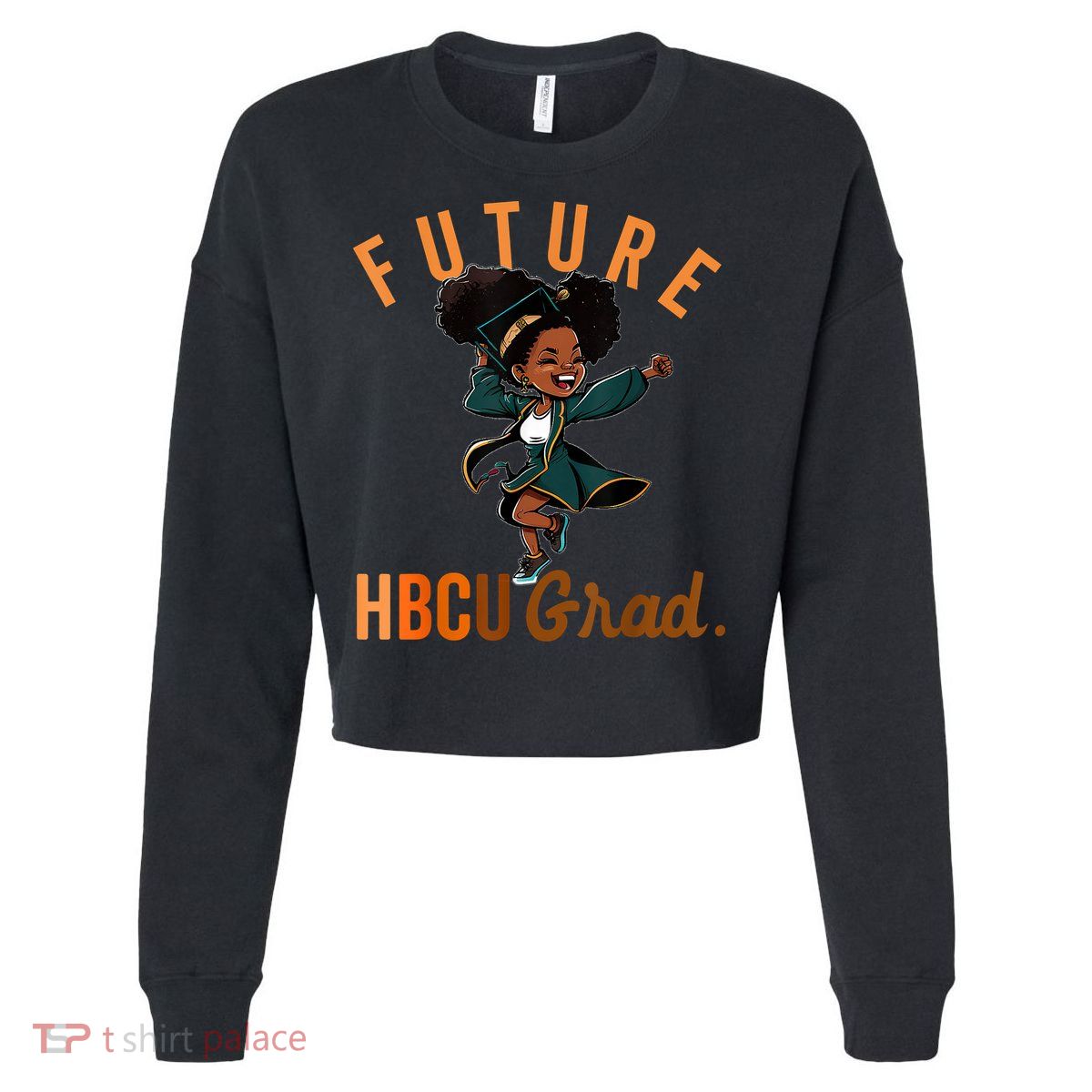 Future HBCU Grad History Black College Cropped Pullover Crew