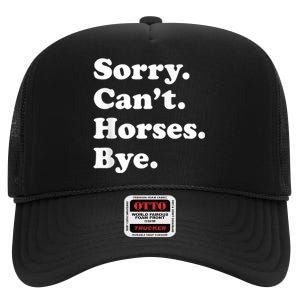 Funny Horse Gift For Men Women Boys Or Girls High Crown Mesh Back Trucker Hat