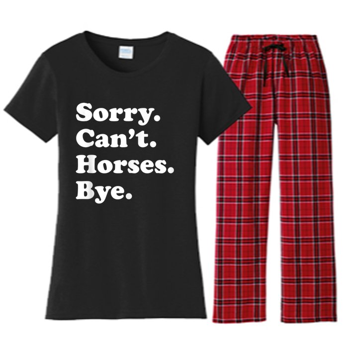 Funny Horse Gift For Men Women Boys Or Girls Women's Flannel Pajama Set