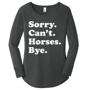 Funny Horse Gift For Men Women Boys Or Girls Women's Perfect Tri Tunic Long Sleeve Shirt